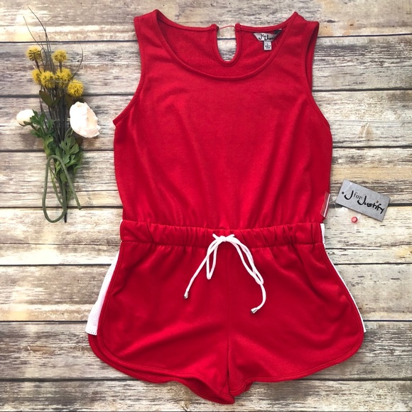 J for Justify Pants - NWT J for JUSTIFY Red Romper - Large